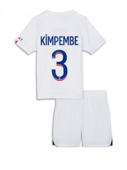 Paris Saint-Germain Presnel Kimpembe #3 Ausweichtrikot für Kinder 2022-23 Kurzarm (+ Kurze Hosen)